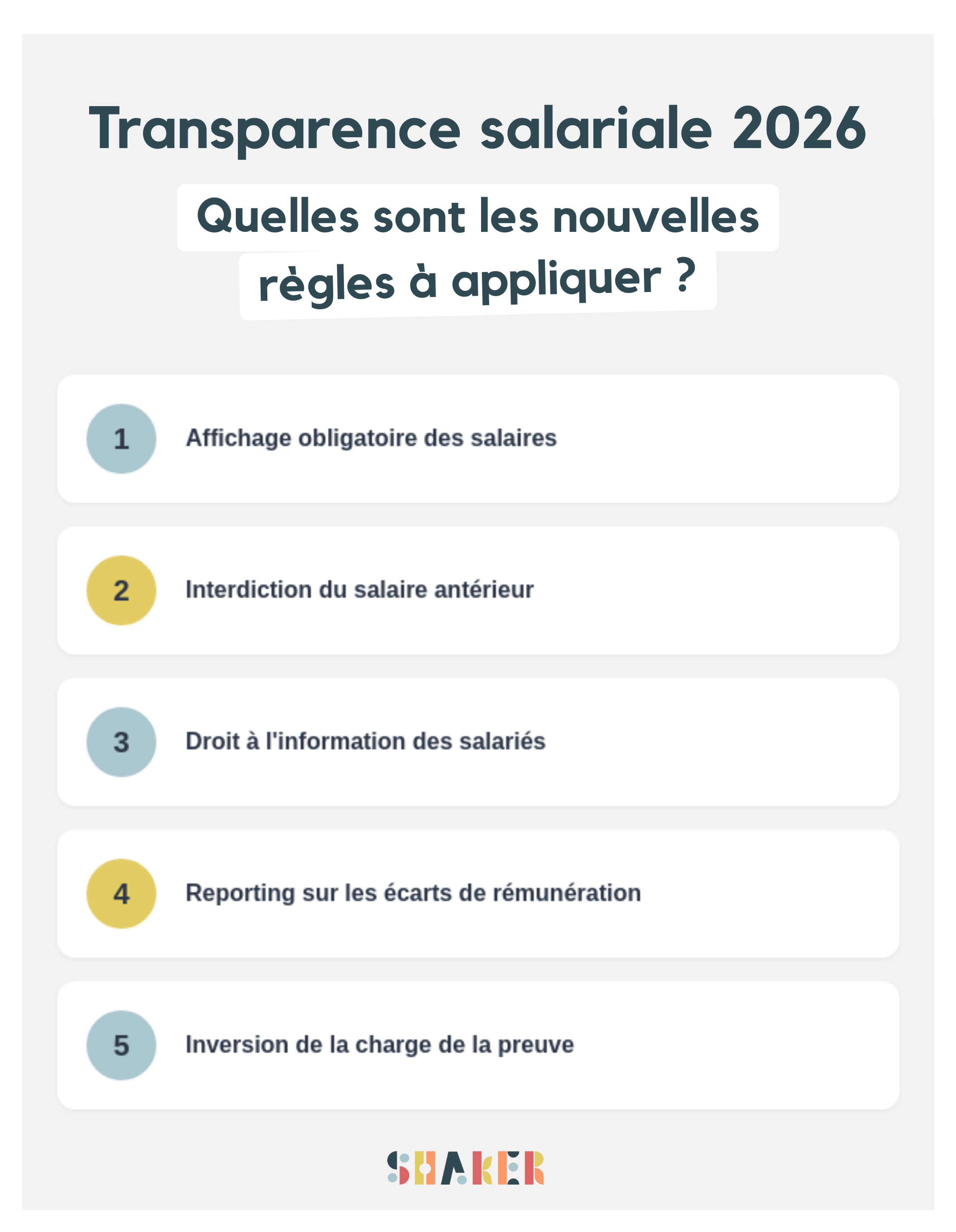 quelles sont les nouvelles règles à appliquer