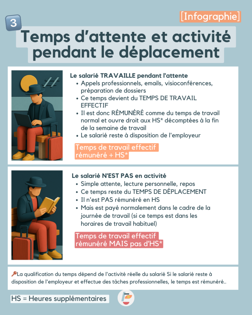 temps d’attente et activité pendant le déplacement
