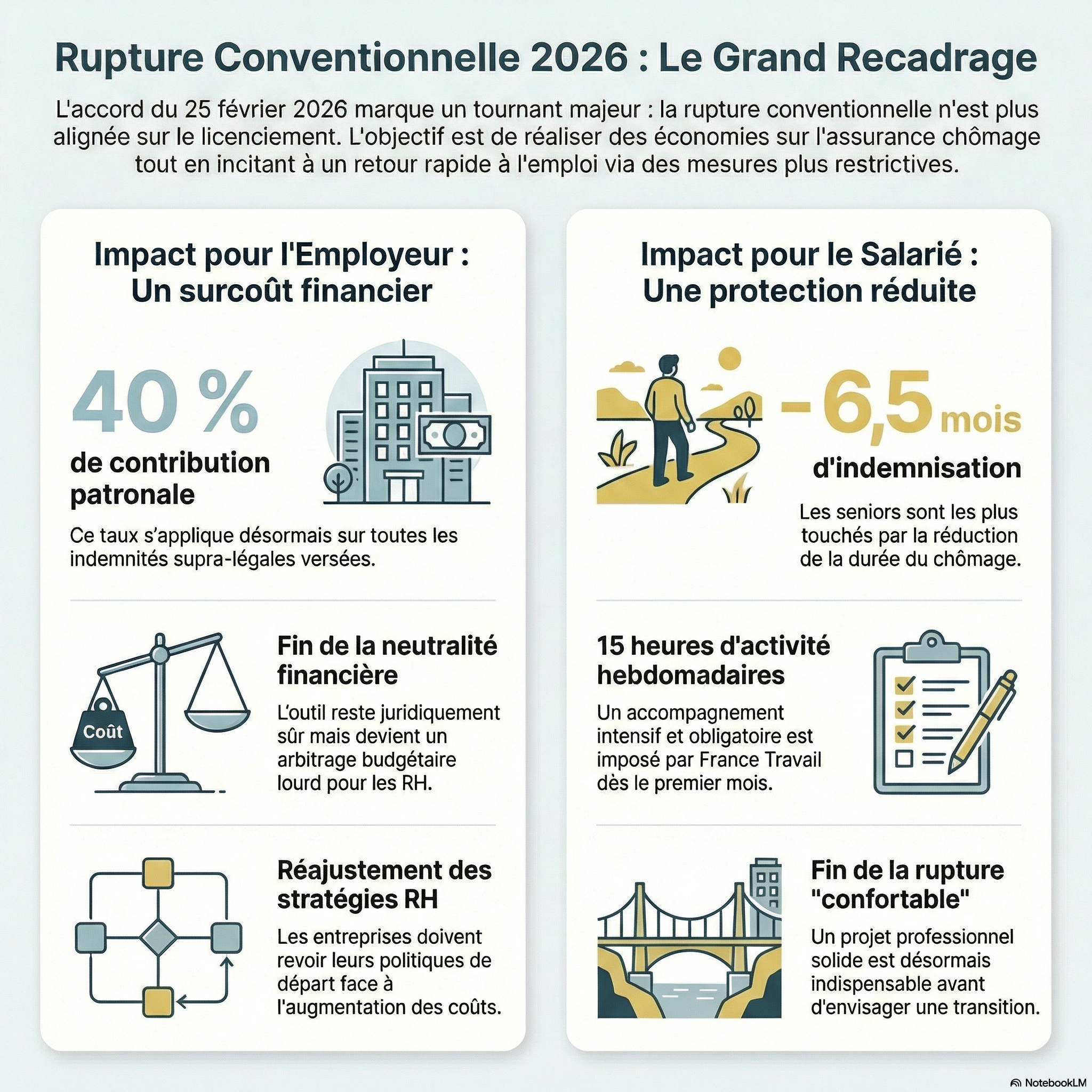 réforme rupture conventionnelle 2026 notebook lm