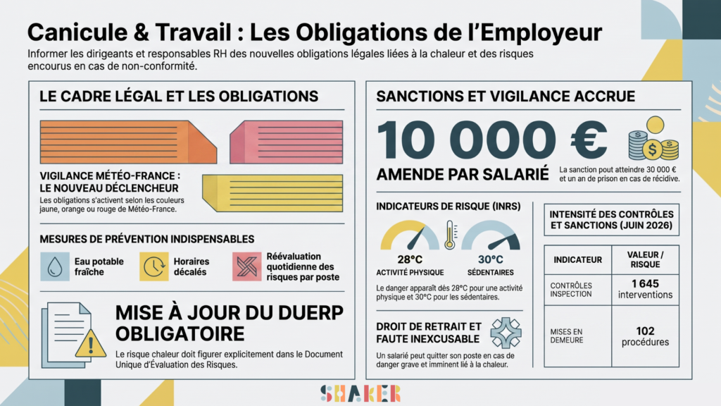 obligations employeur canicule travail